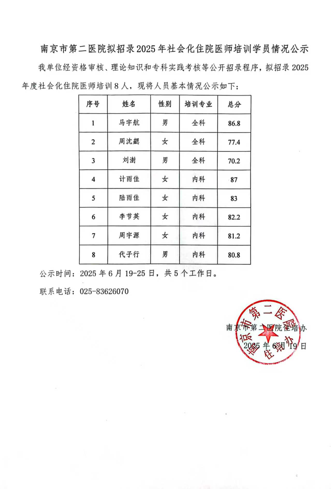 南京市第二医院2025年住院医师规范化培训录取通知.jpg
